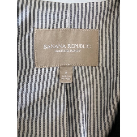 Banana Republic Black Wool Jacket Blazer Size 8 - Picture 6 of 10